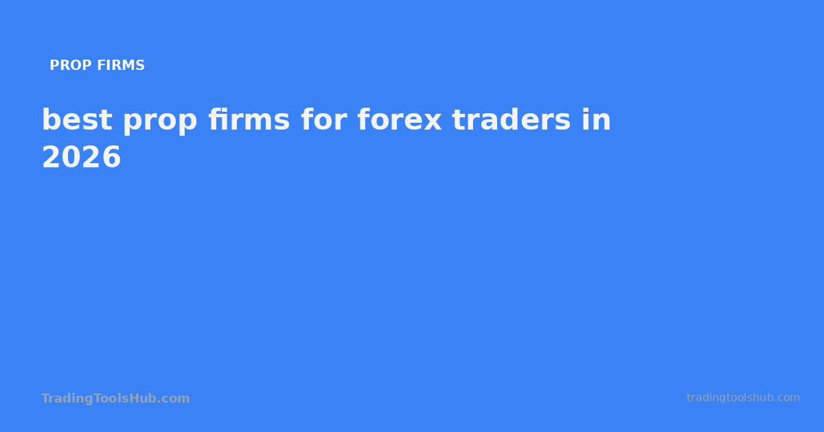 best prop firms for forex traders in 2026 — TradingToolsHub guide